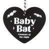 Baby-Fledermaus-Hängeherz-Schild