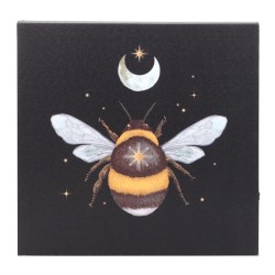 Placa de lona iluminada con abejas del bosque