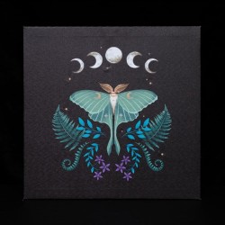 Luna Moth Light Up Canvas Plaque