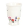 Taza con pedestal de flores silvestres de la abuela