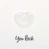 You Rock Clear Quartz Crystal Heart Greeting Card