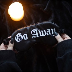 Go Away Gothic Satin-Schlafmaske