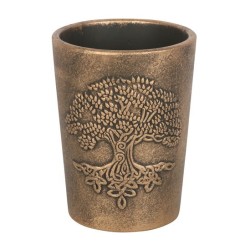 Maceta Tree of Life de terracota y bronce de Lisa Parker