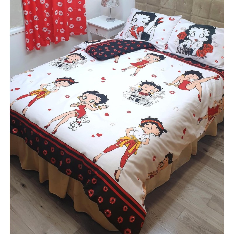 Betty Boop Eras King Size Bed Duvet Cover Bedding Set