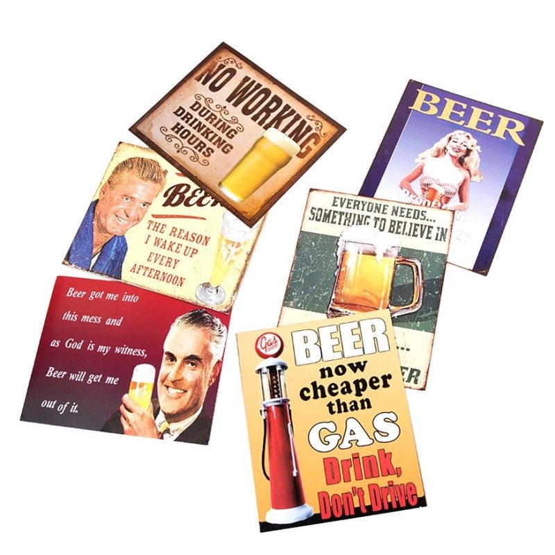 30cm Assorted Beer Sign