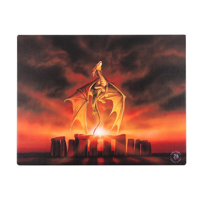 19 x 25 cm Sonnenwende-Leinwandplakette von Anne Stokes