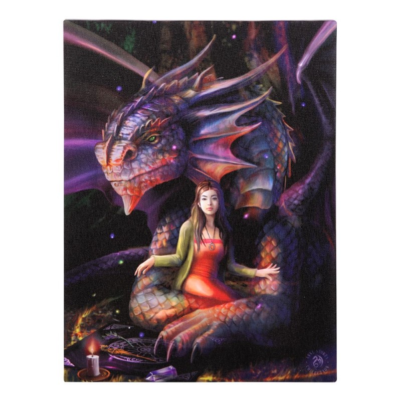 19 x 25 cm großes Leinwandplakat „Spirit Dragon“ von Anne Stokes