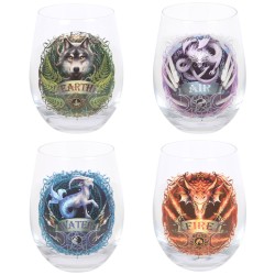 Set of 4 Elemental Stemless...