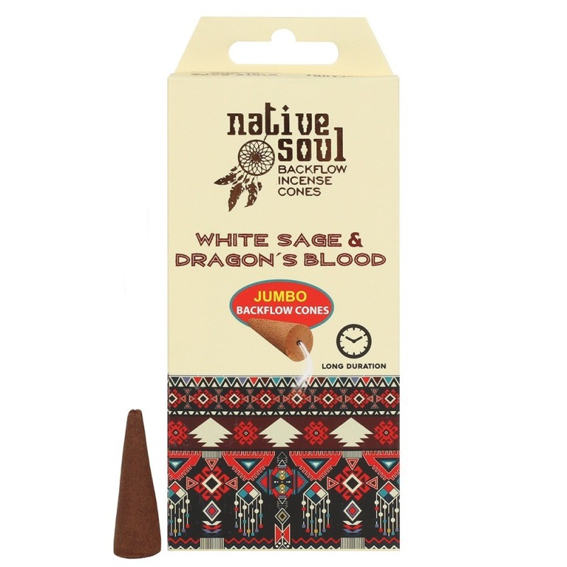 Native Soul White Sage & Dragon's Blood Backflow Incense Cones