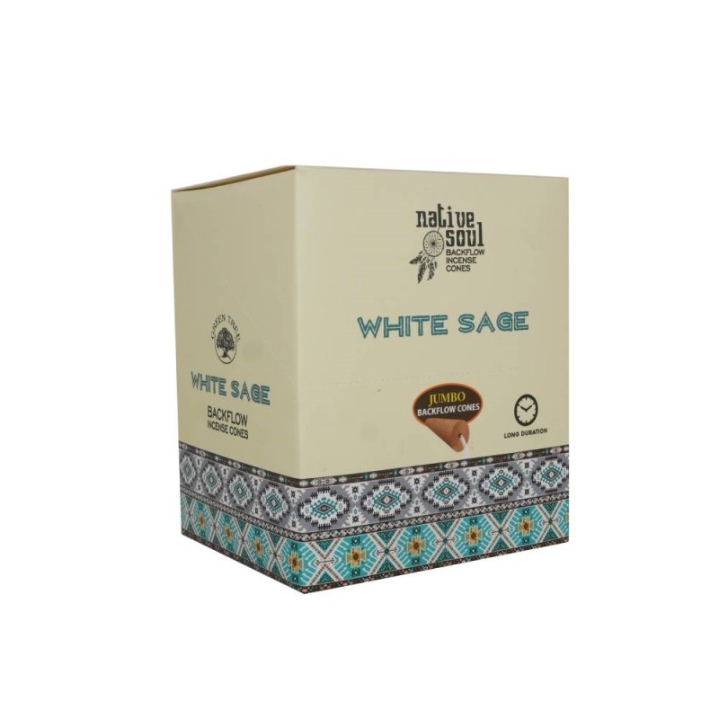 Native Soul White Sage Jumbo Backflow Incense Cones