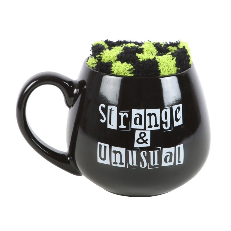 Strange & Unusual – Set aus Tasse und Socken