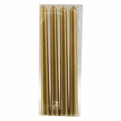 Set of 4 Gold Taper Candles