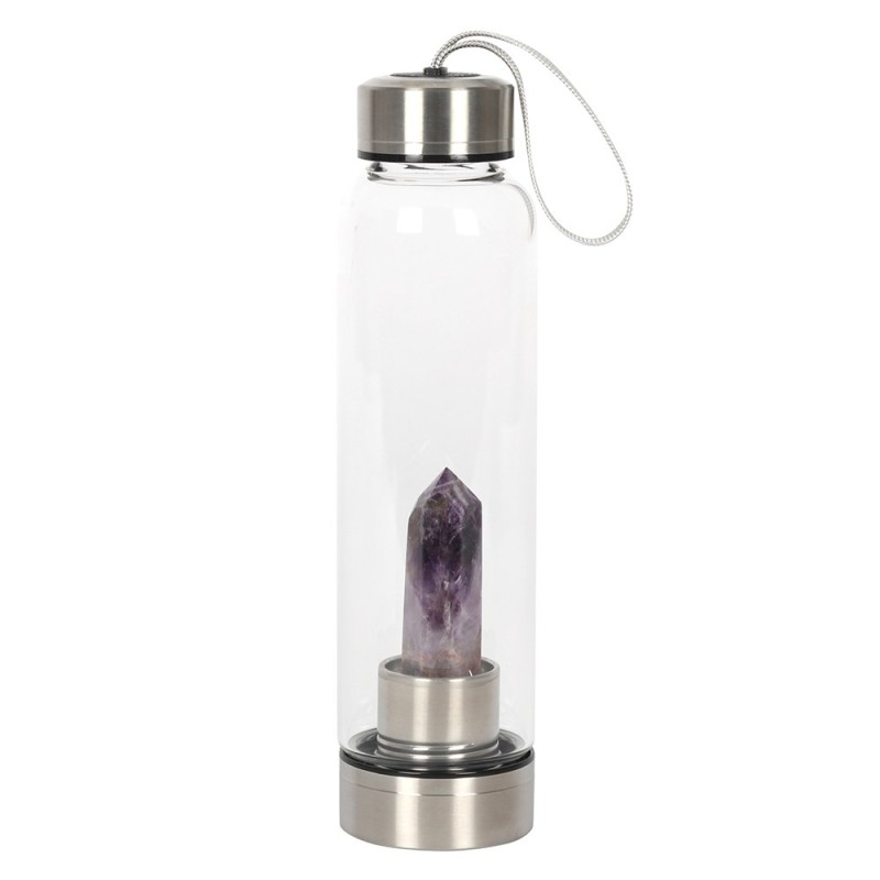 Beruhigende Wasserflasche aus Amethystglas