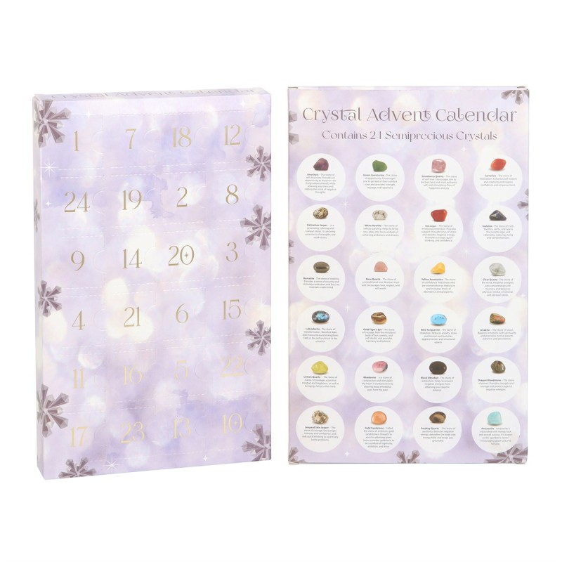 Calendario de Adviento de Cristal de Piedras Preciosas