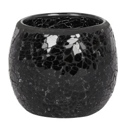 Large Black Crackle Glass...