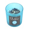 Throat Chakra Blueberry Crystal Chip Candle