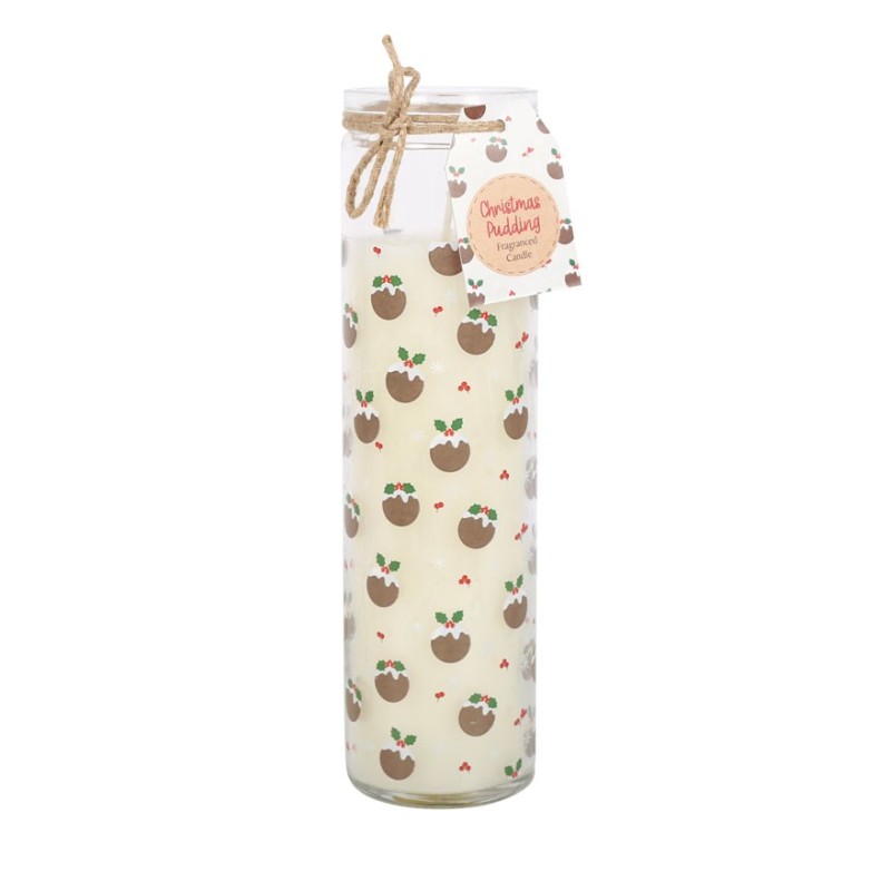 Christmas Pudding Tube Candle