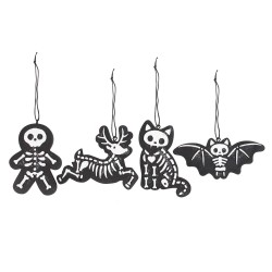 Set of 4 Black Creepy...