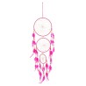 Pink Triple Dreamcatcher with Feathers