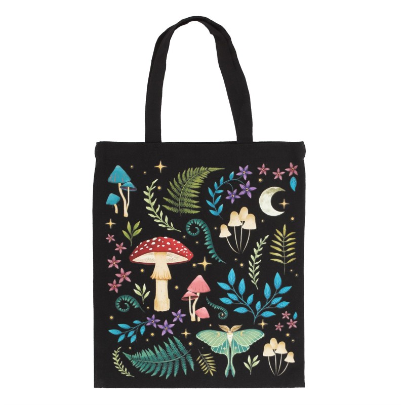 Bolso tote de polialgodón con estampado de bosque oscuro