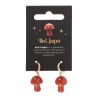 Pendientes de setas de cristal de jaspe rojo