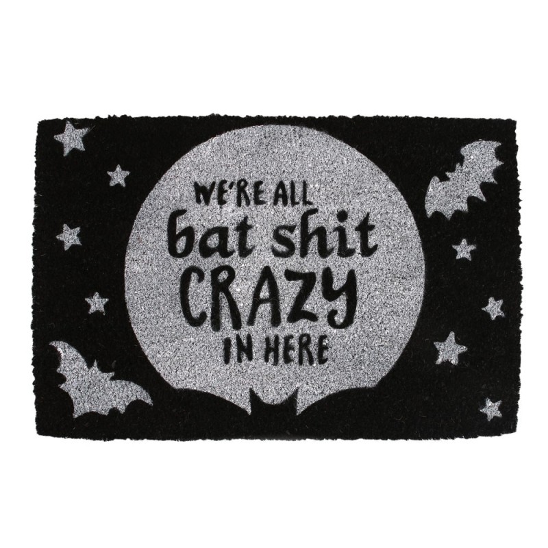 Black Bat Shit Crazy Doormat