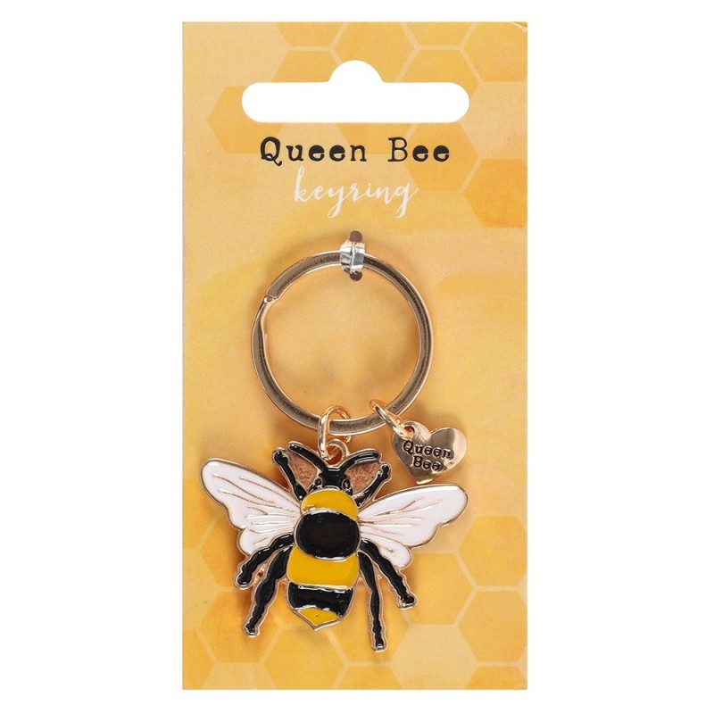 Llavero de esmalte de abeja reina