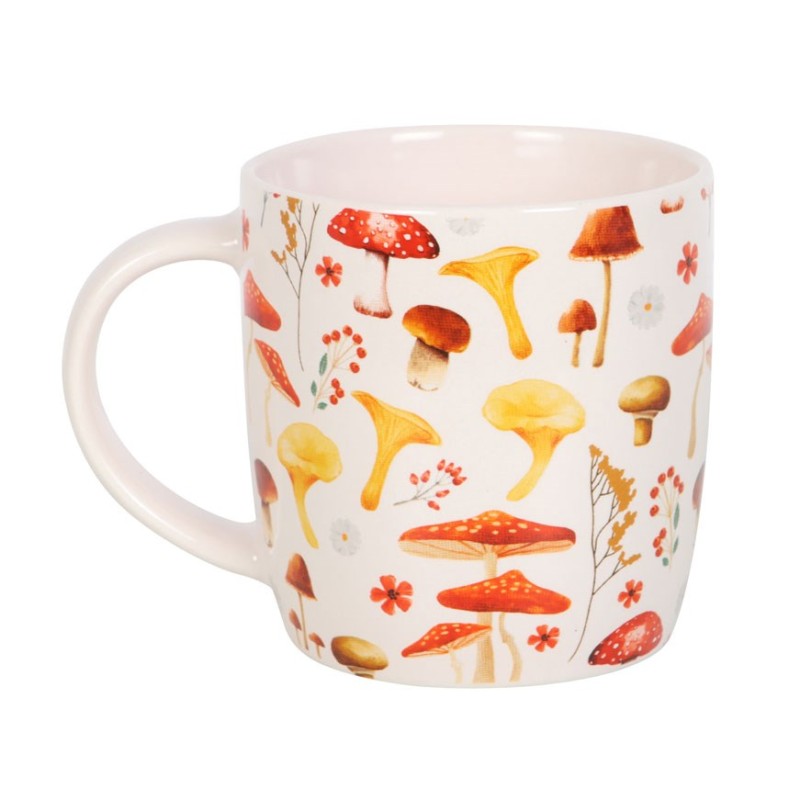 Tasse mit durchgehendem Pilz-Print