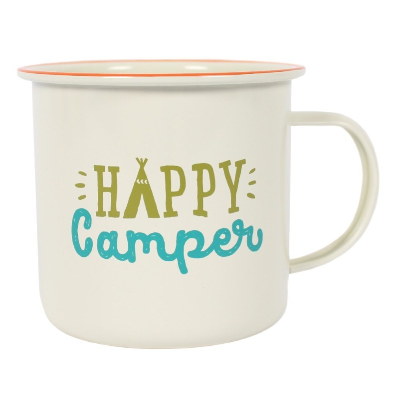 Happy Camper Enamel Mug