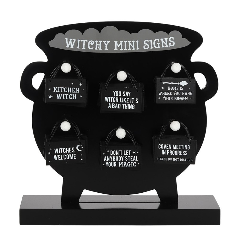 Witchy Hängendes Minischild Display mit 36 Stück