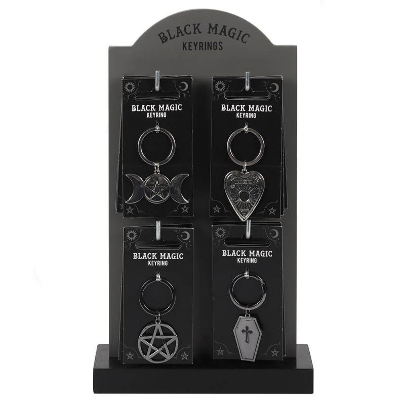 Black Magic Keyrings Display of 24 Pieces