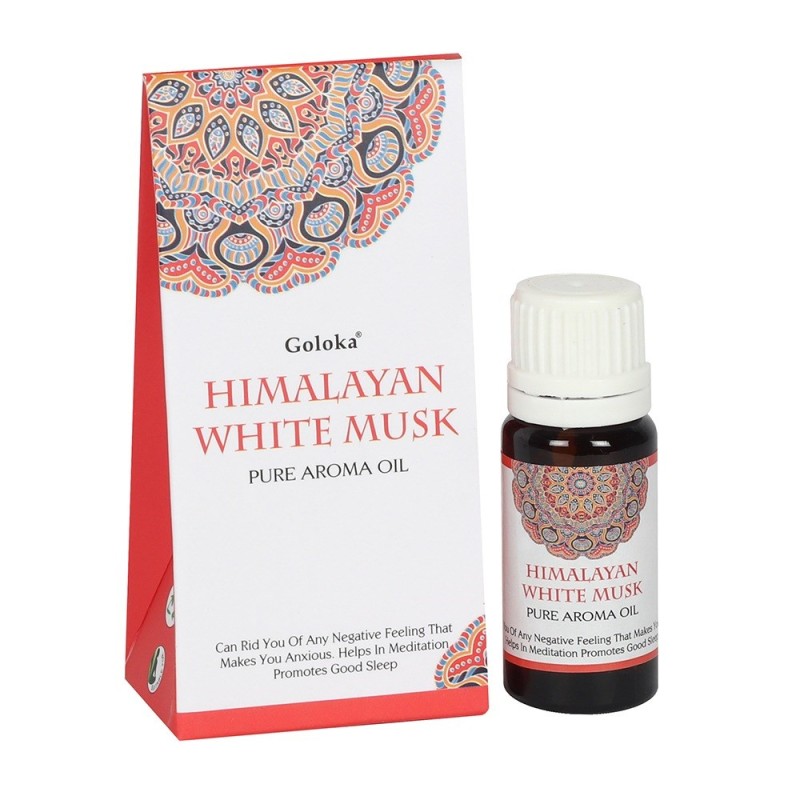 Goloka 10 ml Himalaya-Weißmoschus-Duftöl, Display mit 12 Flaschen