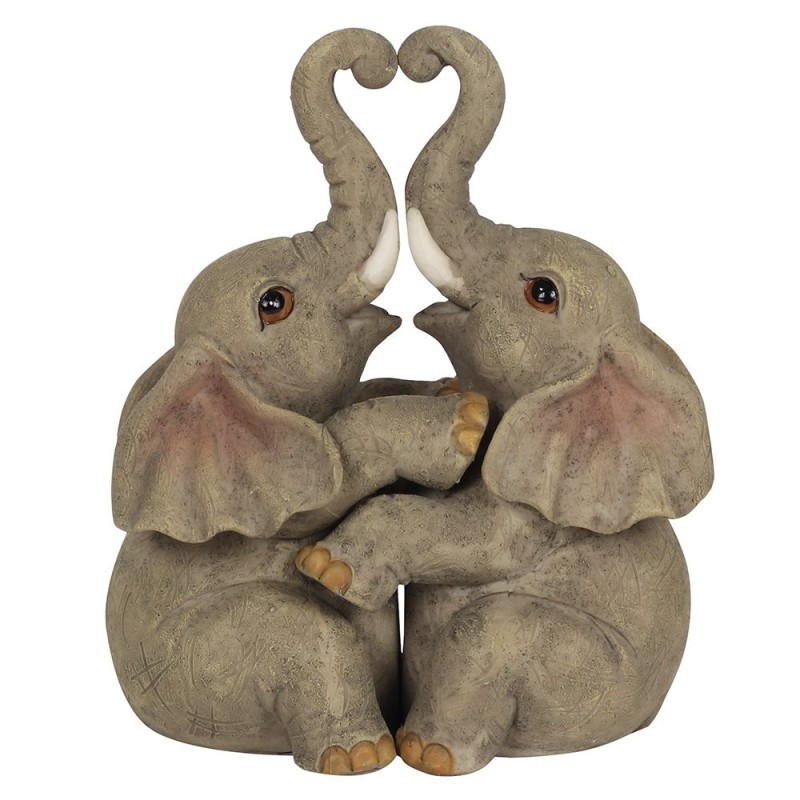 Adorno de pareja de elefantes abrazo de elefante