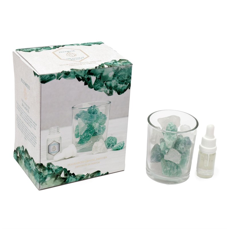 Difusor de aceite de cristal de fluorita verde de 280 g