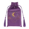 Purple Tarot Hands Drawstring Pouch