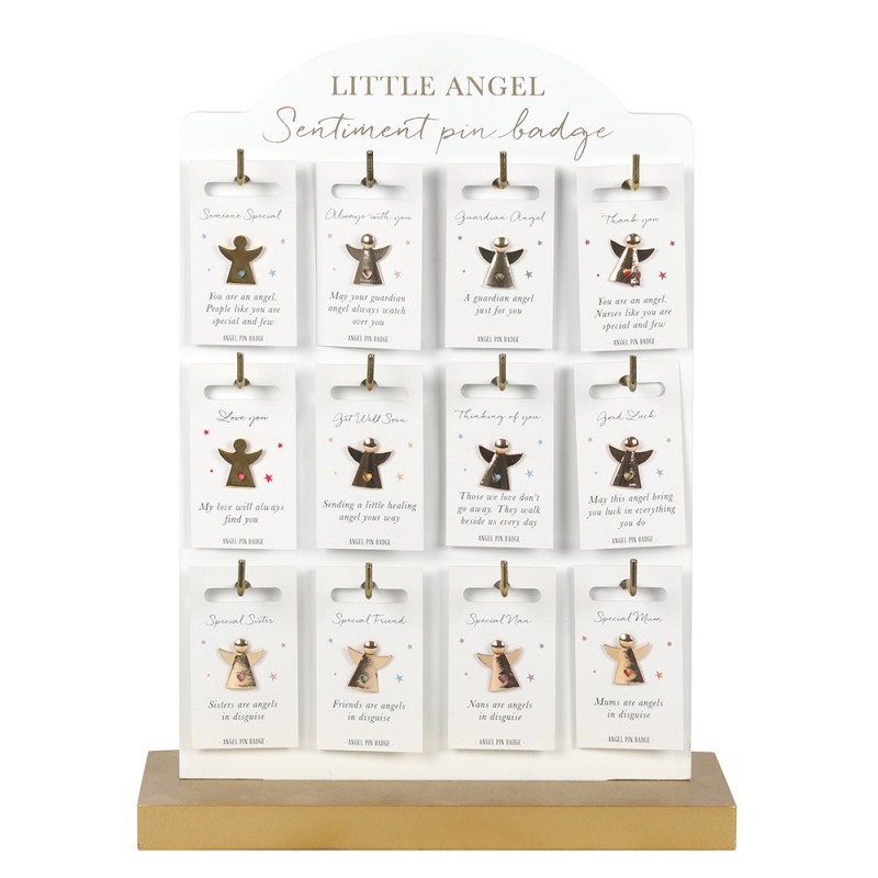 Angel Sentiment Badge Display of 60 pieces