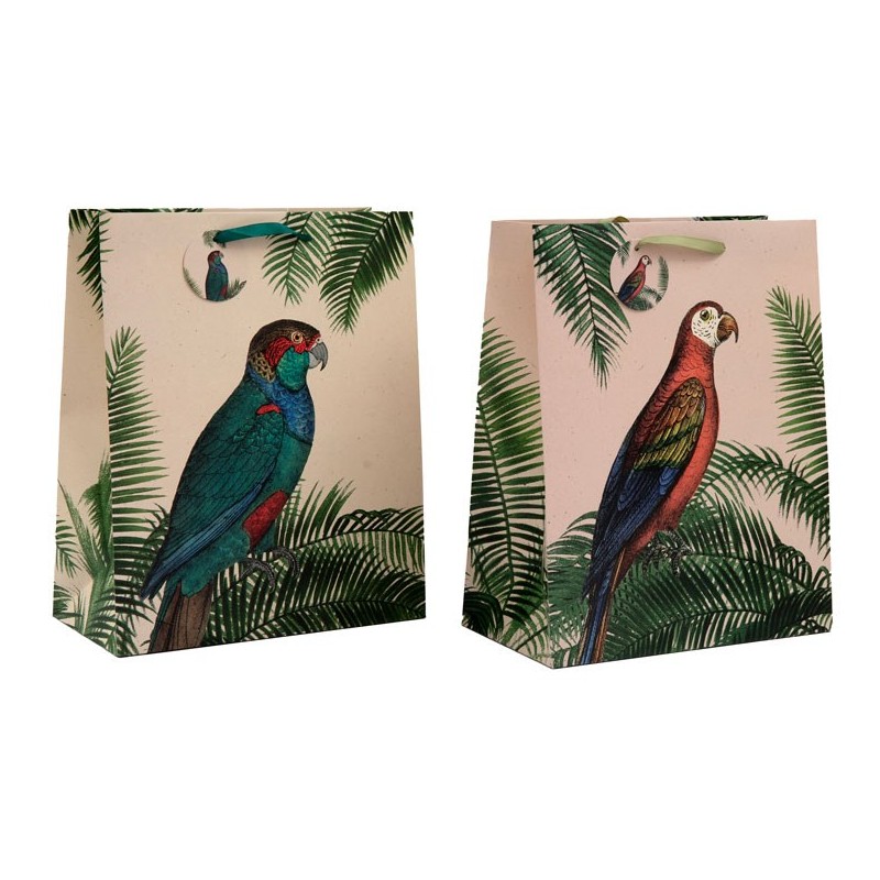 33cm Large Palm and Parrot Gift Bag