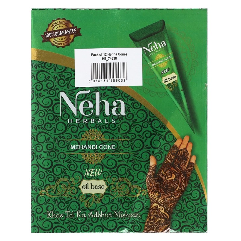 Pack of 12 Henna Tubes