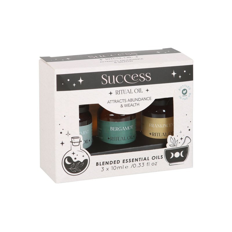 Juego de 3 aceites esenciales mezclados Success Ritual