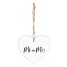 Mr and Mrs Hanging Heart Sentiment Sign