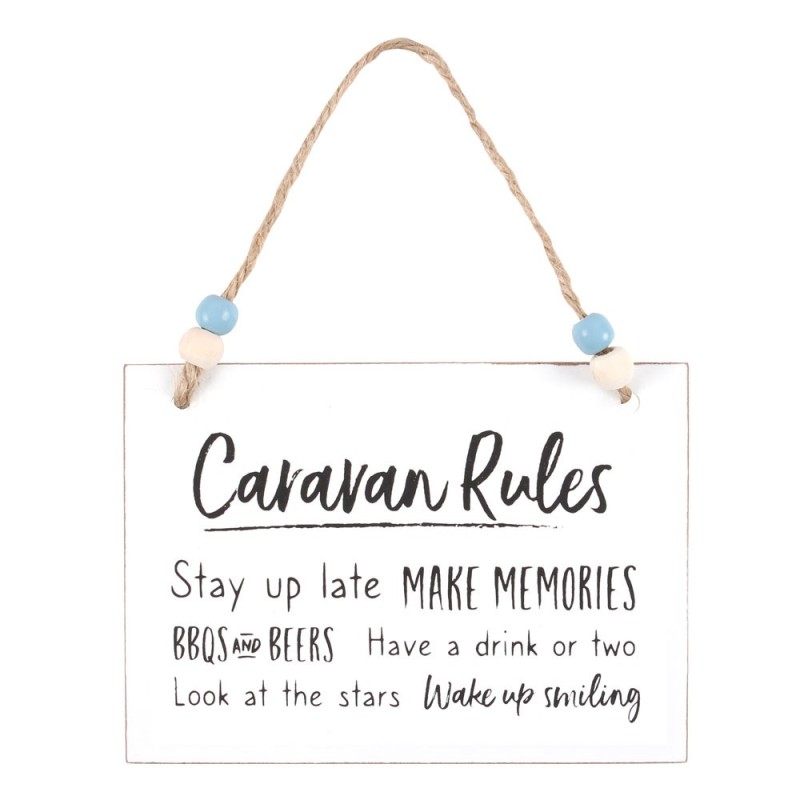 Caravan Rules Hanging Sign