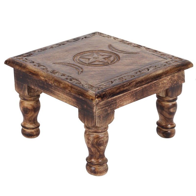 Triple Moon Altar Table with Detailed Border