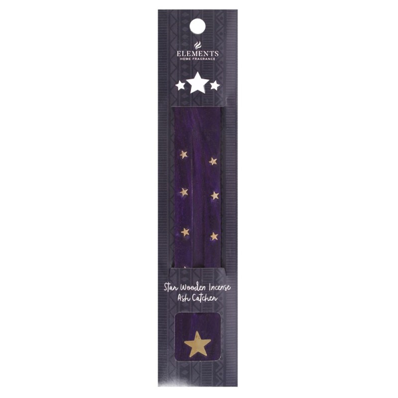 Recolector de cenizas de incienso de madera con forma de estrella