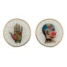 10cm Phrenology and Palmistry Glass Coaster