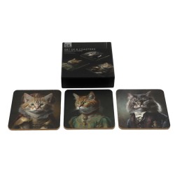 Set of 6 Cat Head Portrait...