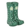 Jardinera de botas Welly verde oscuro