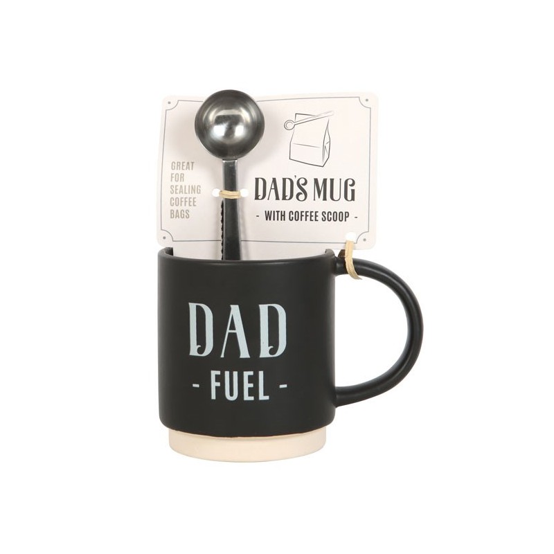 Taza de combustible para papá y clip para cuchara de café