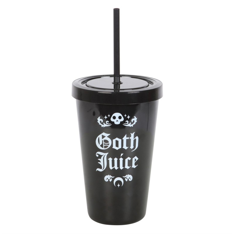 Goth Juice Plastikbecher mit Strohhalm