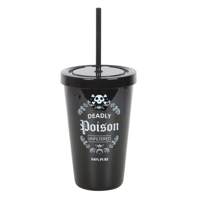 Deadly Poison Plastikbecher mit Strohhalm