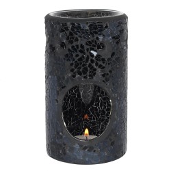 Black Crackle Glass Pillar...